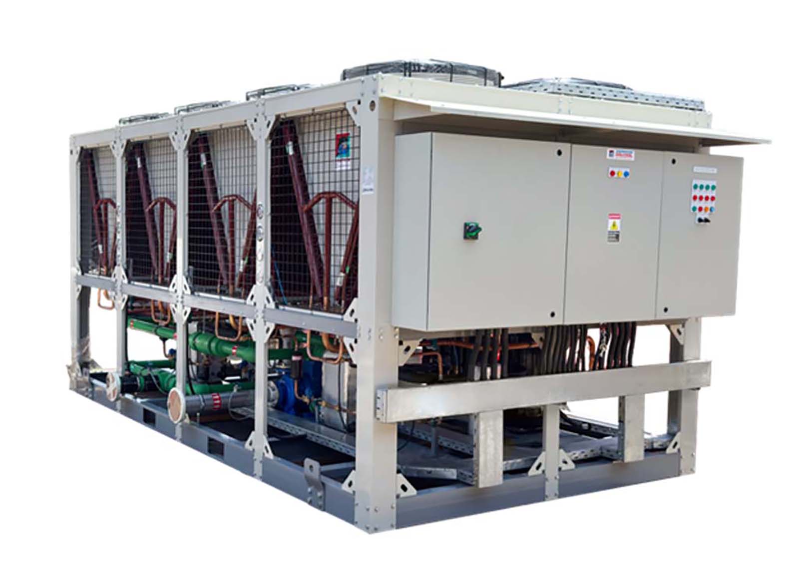 Chiller system for commercial and industrial HVAC cooling