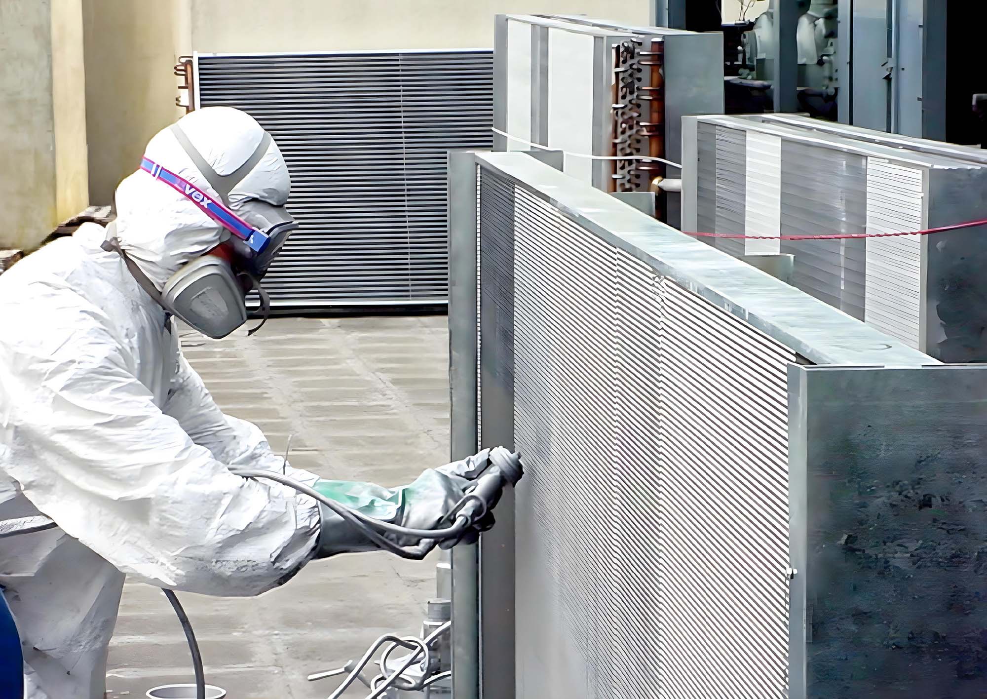 Protective coating applied to HVAC coil for corrosion resistance